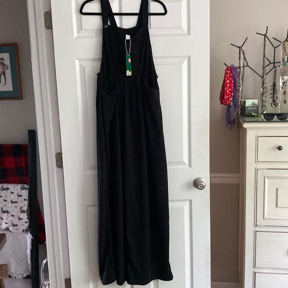 HALARA Black Casual Sleeveless Jumpsuit